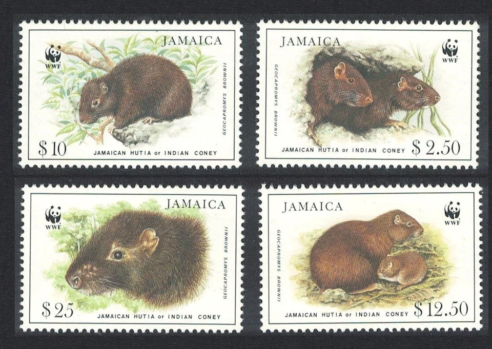 Jamaica WWF Brown's Hutia 4v 1986 MNH SG#899-902 Foto 1 de 1