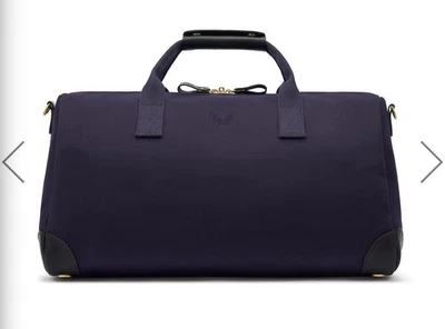 Bennett Winch Commuter Bag Navy Canvas Full Grain Leather Trim Brass 32L - Image 1 of 4