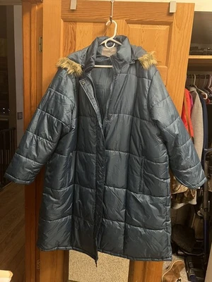 Totes Mujer Talla 4XL Largo Extraíble Piel, Chaqueta con Capucha Hinchada Foto 1 de 4