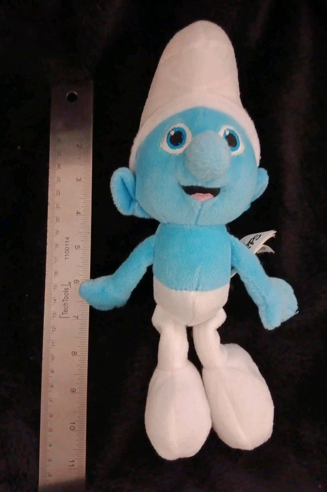 "Muñeca azul juguete de peluche de peluche de los Pitufos película FELIZ PITUFO 11"" 2011" Foto 1 de 3