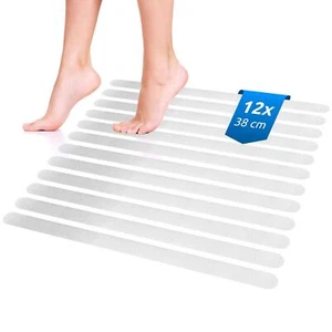 12 pegatinas antideslizantes ducha bañera escalera autoadhesiva - Imagen 1 de 8