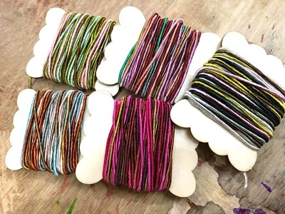 Cordón de algodón rayón vintage 1/16" cinta ombre trabajo soutache 10yds hecho en Japón Foto 1 de 4