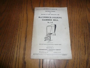 International Harvester McCormick-Hirsch Nr. 1-B Hammermühle Anleitung - Bild 1 von 6