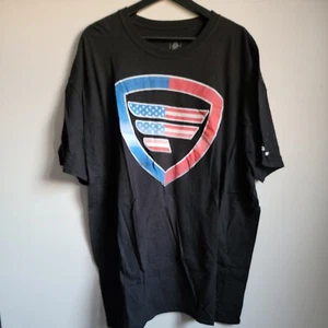 Favorite Fishing Black Size 3XL w/ American Flag Logo Short Sleeve Shirt - Picture 1 of 7