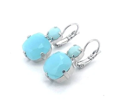 Pendientes de Mariana My Treasures Coll. Ópalo verde y cojín Aqua Opal Swaro... Foto 1 de 4