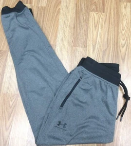 UNDER ARMOUR COLDGEAR JOGGERS POLYESTER PANTS DARK GRAY Sz MEDIUM, M - Picture 1 of 6