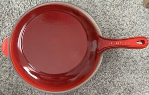 LE CREUSET FRANCE SKILLET DUTCH OVEN COMBO 26 RARE RED ENAMEL CAST IRON PANS - Picture 1 of 5