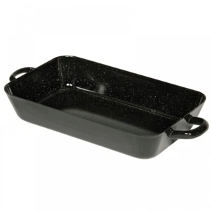 Riess Bratpfanne 26x17x5cm Profi Emaille schwarz Auflaufform Bräter Spülmaschine - Bild 1 von 1
