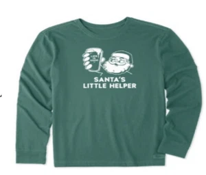Life is Good VERDE L/S Trituradora "SANTA'S LITTLE HELPER" CERVEZA NAVIDAD HOMBRE XL - Imagen 1 de 1