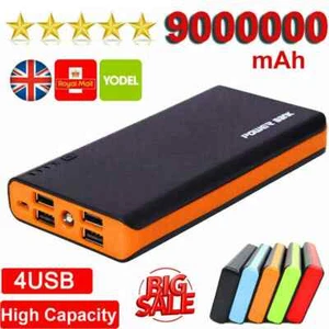 9000000mAh Power Bank Fast Charger Battery Pack Portable 4 USB for Mobile Phone - Picture 1 of 42