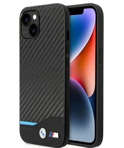 BMW Carbon TPU Case mit Metall-Logo für iPhone 14 6,1" black - Bild 1 von 1