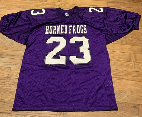 Gator Athletics Youth TCU HORNED FROGS Football Jersey Sz. YL NEW #23 BIG12 Cover