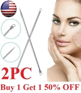 2pcs Acne Needle Removal Kit  Whitehead & Blackhead Remover, Pimple Extractor - Picture 1 of 11