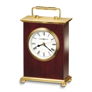 Howard Miller Rosewood Bracket Brass & Wood Quartz Clock - Picture 1 of 1