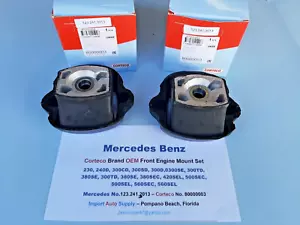 Mercedes Benz Motor Mount Set, OEM Corteco Germany, 230 240 300 380 420 500 560 - Picture 1 of 5