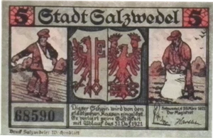 1921 Germany CALZWEDEL 5 Phennig Banknote / Notgeld - Picture 1 of 2