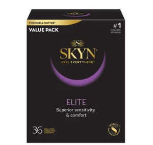 SKYN Elite Non-Latex Lubricated Condoms, 36 Count - Picture 1 of 6