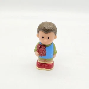HAPPY LAND 2.5" BROWN-HAIRED BOY W/ TRAIN for Little People_D ONE SEVEN - Imagen 1 de 7