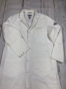 Bulwark Flame Resistant Lab Coat EXCEL-FR White ATPV 7,7 snap on closure - Picture 1 of 11