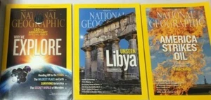 National Geographic 2013 January, February, March 3 Magazines VGC!  - Picture 1 of 1
