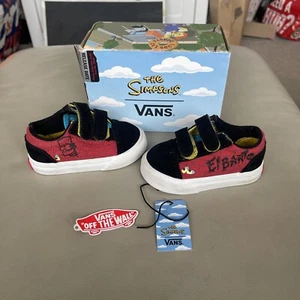 Vans Old Skool V “el Barto” The Simpsons Shoes Toddlers Kids UK 4 (EUR 20) RARE - Picture 1 of 17