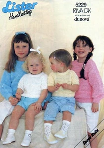 ~ Lister Knitting Pattern For Children's Long & Short Sleeved Sweaters ~ 20"~32" - Picture 1 of 1