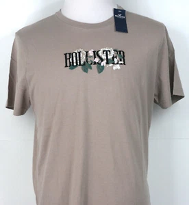 Hollister With Embroidered Logo T-shirt Crew Neck Short Sleeve - Picture 1 of 77