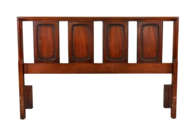 Cabecero Broyhill Énfasis Queen Size Nogal, Años 60 Vintage Mediados de Siglo Moderno Foto 1 de 4