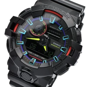 CASIO G-SHOCK GA-700RGB-1AJF Virtual Rainbow Gamer’s RGB Analog Digital Watch - Picture 1 of 16