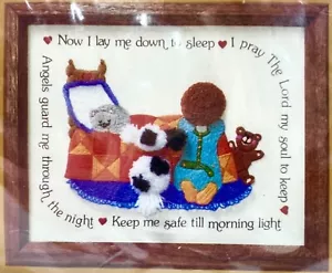 NEW 1984 Creative Circle Sleepy Time Prayer 538 Crewel Embroidery Kit Vntg 15910 - Picture 1 of 9