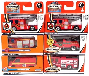 Matchbox Diecast SET6001 - Set Of 6 Fire Engine Vehicles Dennis Ford - Picture 1 of 4