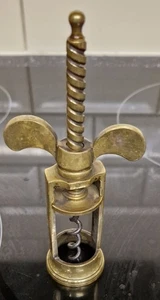 ANTIKER Korkenzieher Farrow & Jackson Typ Messing Flügelmutter Korkenzieher funktionstüchtig Patina - Bild 1 von 6