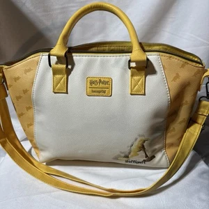 Rare Hufflepuff Loungefly Purse Yellow Crossbody Strap EUC - Picture 1 of 9