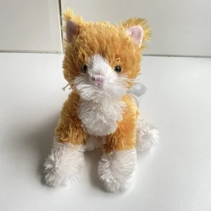 GANZ H7307 Orange & White Cat Kitten - 9" Blue Ribbon Plush Soft Stuffed Animal - Picture 1 of 4
