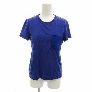 【Tops】HERMES 22SS T-shirt taglio e cucito logo ricamo H manica corta 36 S viola - Foto 1 di 5