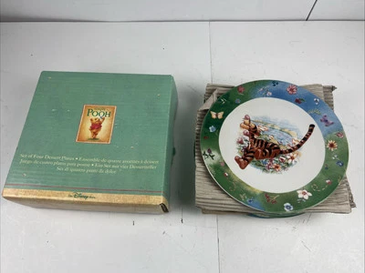 Disney Simply Pooh 8" Plates Winnie The  Pooh Tigger Piglet Eeyore Set of 4 - Image 1 of 4