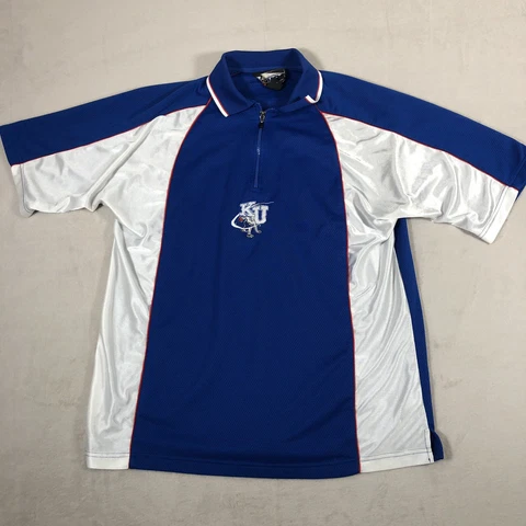 VINTAGE Kansas Jayhawks Warm Up Shirt Adult XL Blue AND 1 Basketball 00s Men U10 Cover