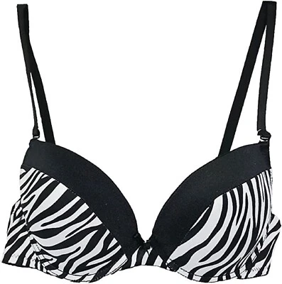 Sujetador Rampage Intimates Demi Esmoquin Zebra Max Push Up Plunge Con Aros 500624 Foto 1 de 4