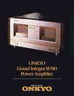 Scans haute résolution de méga rare Onkyo Grand Integra M-510 brochure amplificateur de puissance