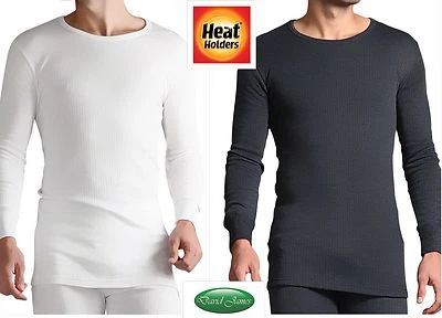 Heat Holders Mens Thermal Winter Warm Underwear Round Neck Long Sleeve Vest  - Image 1 of 3
