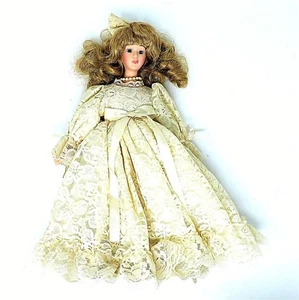 Victorian Looking Porcelain Doll Cloth Body 13” Soft Expressions By Dan Dee - Picture 1 of 9
