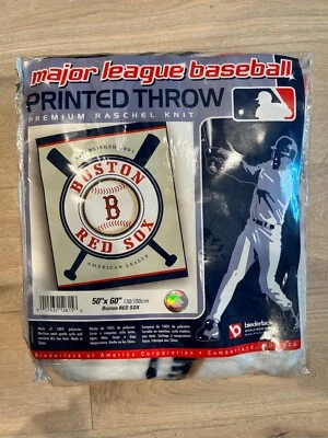 Boston Red Sox MLB Printed Throw Premium Raschel Knit 50"x60" - Image 1 of 3