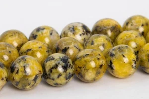 8MM Mustard Yellow Jade Beads Grade AA Round Gemstone Loose Beads - Picture 1 of 4