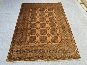 Hand knotted Afghan Turkmen Filpai Persian Style Rug | Large Area Bedroom Rug - Picture 1 of 13