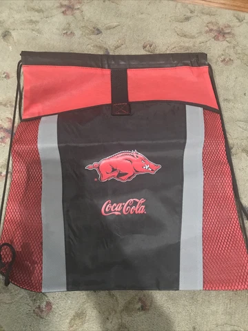 University of Arkansas Drawstring Bag Coca-Cola Giveaway Razorback Backpack Cover