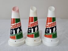 3 x Original Castrol GTX Motor Oil Plastic Oil Bottle Pourer Tops