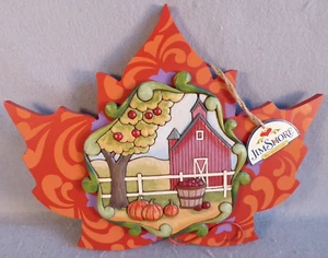 Jim Shore zucche autunnali Bounty foglie caduta decorazione campagna fienile 4023452 - Foto 1 di 8