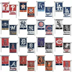 MLB Team Logo Garden Flag 12" x 18" - 2 sided - 2 Designs Hi Quality FREE SHIP - Picture 1 of 38