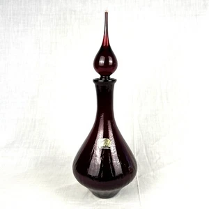 Vintage Glass Genie Bottle Pilgrim Orleans 21 Decanter 15’’ Mid Century 1960’s - Picture 1 of 7