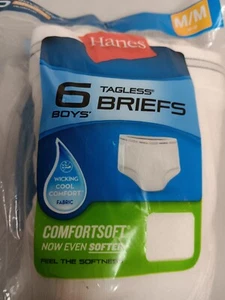 Hanes Medium 10/12 Boys Briefs Underwear Wicking Cool Comfort - Picture 1 of 12